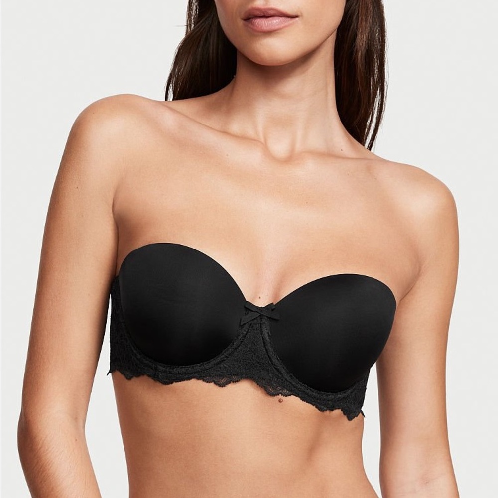 VS PINK black strapless bra